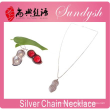 Trendy Jewelry Novel Peanut Pendant 925 Silver Necklace Gift